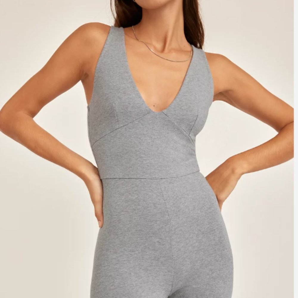 Aritzia soft contour romper in grey